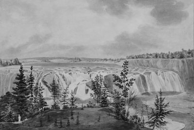 Cataratas Cohoes en el río Mohawk, Nueva York de John Rubens Smith