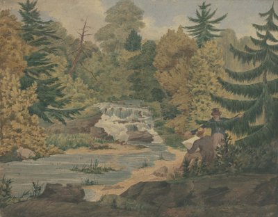 Vista de las segundas cataratas en el río Sawkill, c.1840 de John Rubens Smith