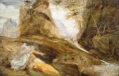 El ángel mostrando a Hagar el arroyo de John Runciman