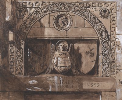 Cabezal de puerta del Palazzo Contarini della Porta di Ferro de John Ruskin