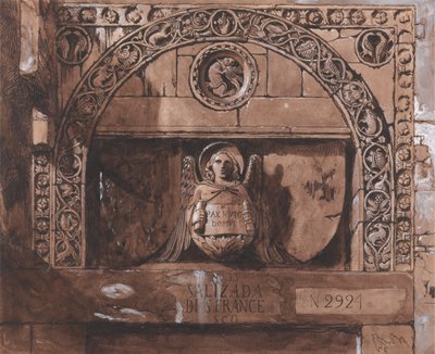 Cabecera del Palacio Contarini della Porta di Ferro de John Ruskin