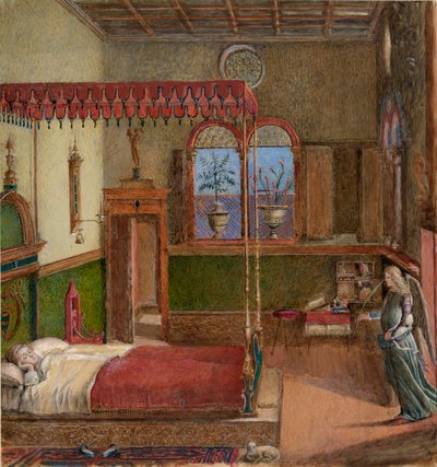 Dibujo del Sueño de Santa Úrsula de Carpaccio, 1876 de John Ruskin