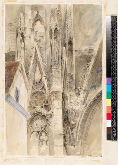 Entrada al transepto sur de la Catedral de Rouen, 1854 de John Ruskin