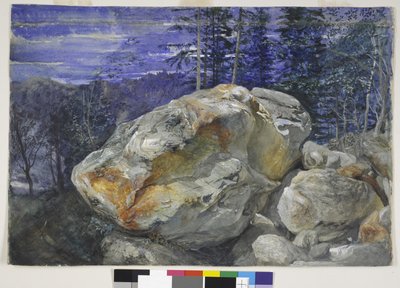 Fragmento de los Alpes, c.1854-56 de John Ruskin