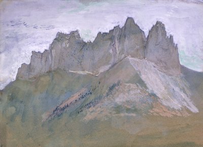 Rochers de Lanfon, Lago Annecy, c.1860 de John Ruskin