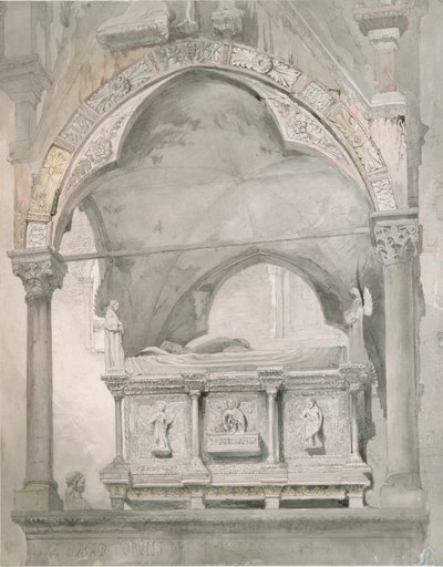 Estudio para la tumba de Mastino II della Scala en Verona de John Ruskin