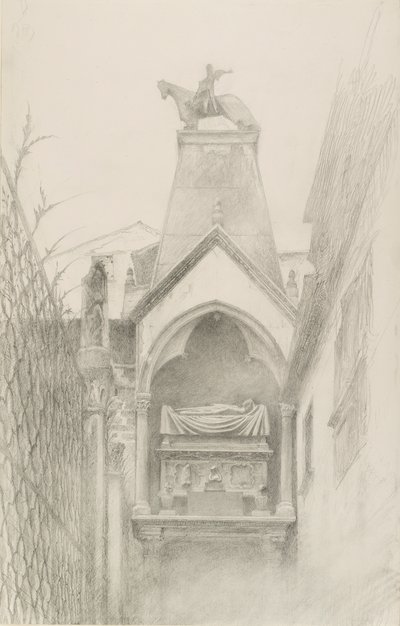 Estudio de la tumba de Can Grande della Scala en Verona, mayo-agosto 1869 de John Ruskin