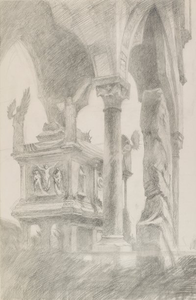 Estudio de la tumba de Mastino II della Scala en Verona de John Ruskin