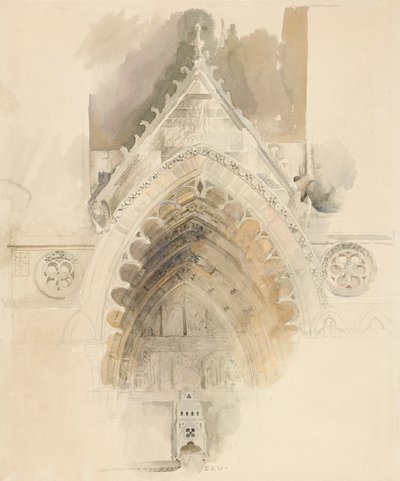 El Arco Norte de la Entrada Oeste de la Catedral de Amiens, 17-18 de mayo o 23 de septiembre de 1856 de John Ruskin