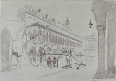 El Palazzo della Ragione y la Piazza delle Erbe, Padua, mayo de 1841 de John Ruskin