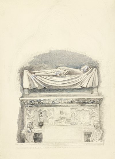 El Sarcófago y Efigie de la Tumba de Cangrande I della Scala, Verona, 21 de mayo-1 de julio de 1869 de John Ruskin