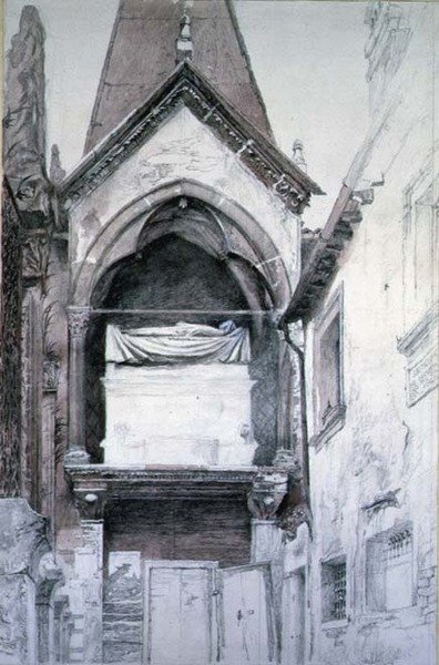 La Tumba de Cangrande I, Santa Maria Antica, Verona de John Ruskin