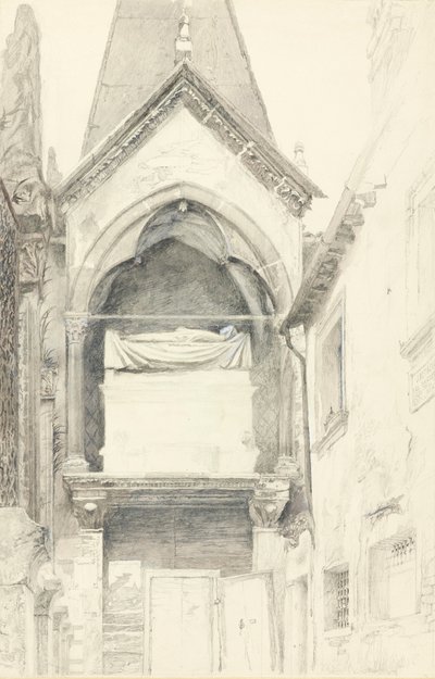 La tumba de Cangrande I della Scala, Verona, 28 de mayo-29 de junio de 1869 de John Ruskin