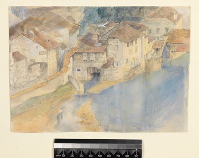 Vista de Friburgo, Suiza, c.1854 de John Ruskin