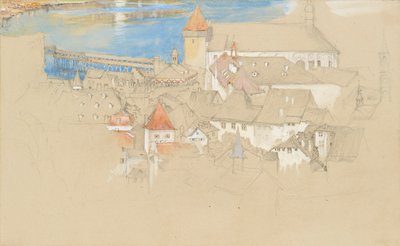 Vista de Lucerna desde arriba, 1861 o 1866 de John Ruskin