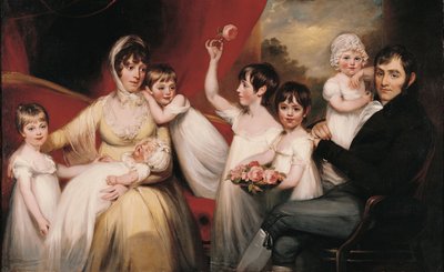John Lee y su familia, c.1800 (óleo sobre lienzo) de John Russell