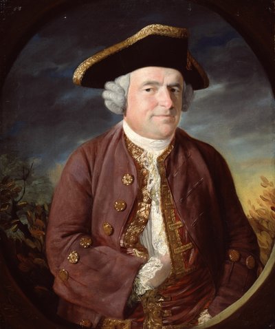 Retrato de un hombre con sombrero de tres picos de John Russell