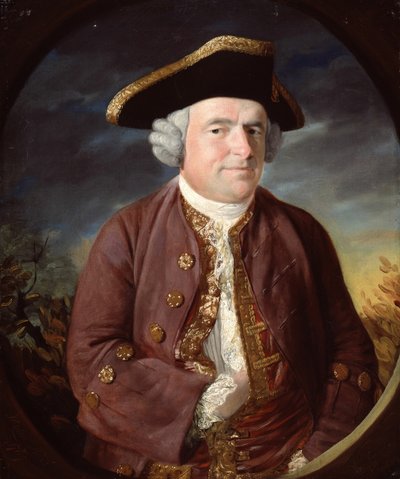 Retrato de un hombre con sombrero de tres picos de John Russell
