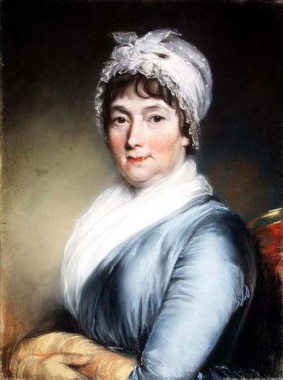 Retrato de una dama con un gorro de encaje de John Russell