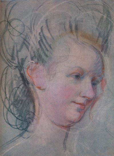 Boceto de la cabeza de una dama de John Russell