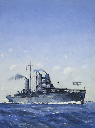 HMS Campania (gouache sobre papel) de John S. Smith