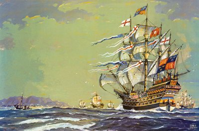 Henri Grace A Dieu, or the Great Harry (litografía en color) de John S. Smith