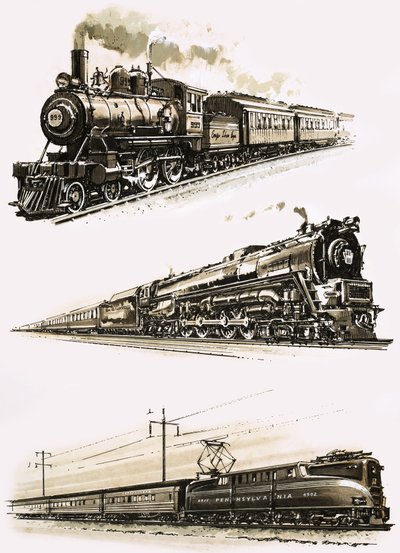 Montaje de trenes estadounidenses de John S. Smith