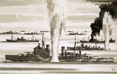 La flota británica navegando hacia Malta durante la Segunda Guerra Mundial de John S. Smith
