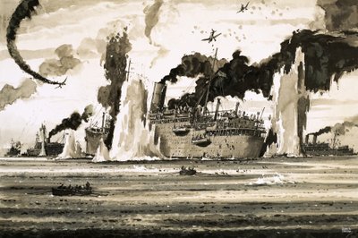 El hundimiento del Lancastra frente a St Nazaire en junio de 1940 de John S. Smith