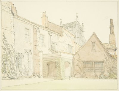 Frente Sur de la Casa Prebendal en Lower College Green de John Sanders