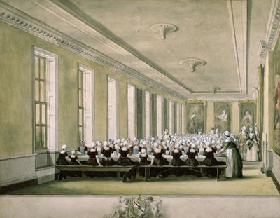 El comedor de niñas del Hospital Foundling, 1773 de John Sanders