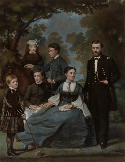 El General Grant y su familia de John Sartain