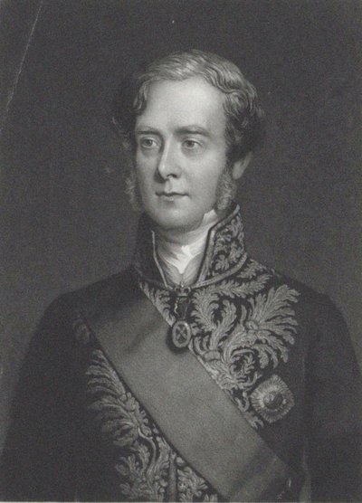 Retrato de George Villiers, 4º Conde de Clarendon 1800-1870 de John Sartain