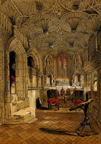 Capilla de la Cancillería, junto a la Capilla Beauchamp, Warwick de John Scandrett Harford