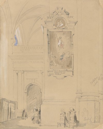 La Tumba de Hendrick van Balen (1575-1632), Amberes, 7 de septiembre de 1832 de John Scarlett Davis
