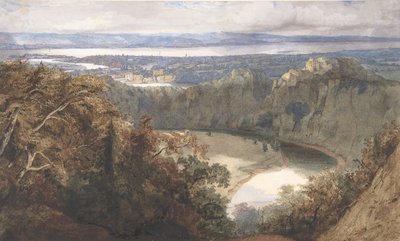 Vista de Chepstow, Gales, 1834 de John Scarlett Davis