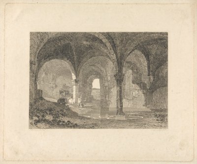 Cripta en la Abadía de Kirkstall, Yorkshire de John Scott
