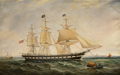 Louisa Hove esperando un piloto frente a Whitby de John Scott