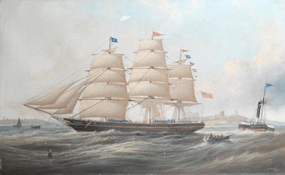 El buque Utinia frente a Tynemouth de John Scott