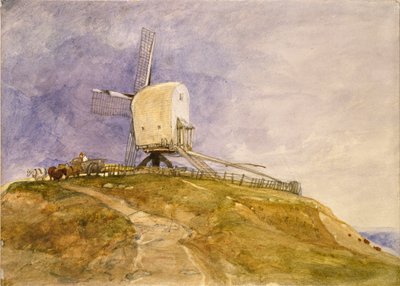 Un Molino de Viento en una Colina en Eye, Suffolk, principios del siglo XIX de John Sell Cotman