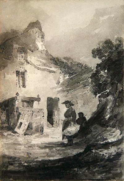 Una vieja cabaña en Dolgelly de John Sell Cotman