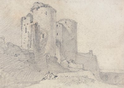 Castillo de Beeston, Cheshire: Entrada al castillo de John Sell Cotman