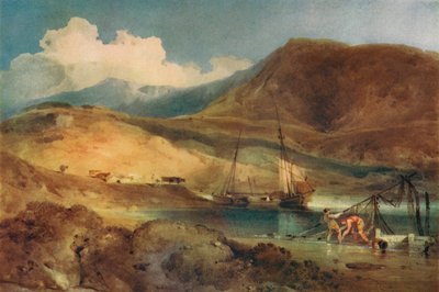 Cader Idris, desde las arenas de Barmouth, siglo XIX de John Sell Cotman