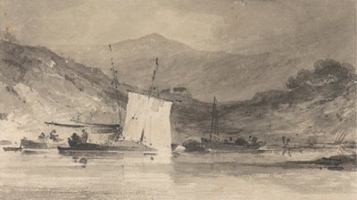 Cader Idris desde el estuario del Mawddach por encima de Barmouth de John Sell Cotman