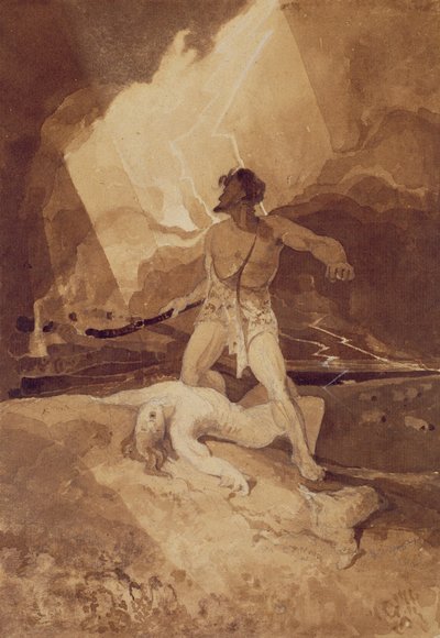 Caín y Abel, 1800-03 de John Sell Cotman