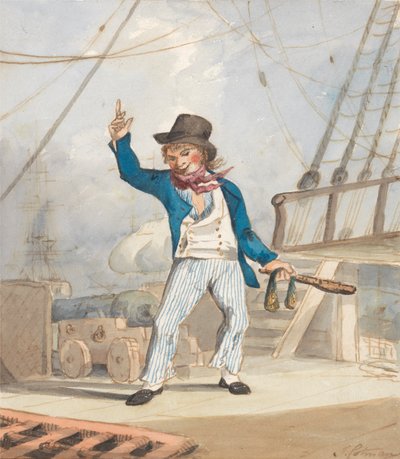 Caricatura de un marinero (de un lote de tres) de John Sell Cotman