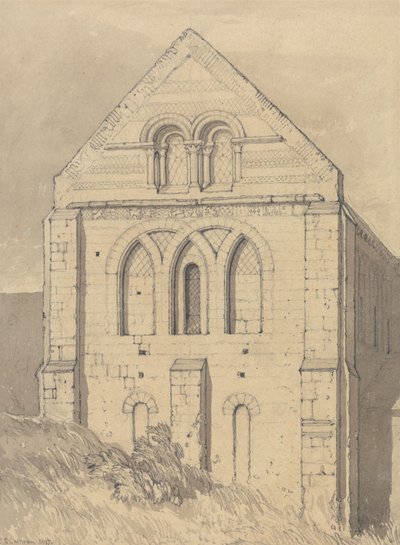 Iglesia de Graville, cerca de Havre de Grace, Normandía: Final del transepto norte de John Sell Cotman