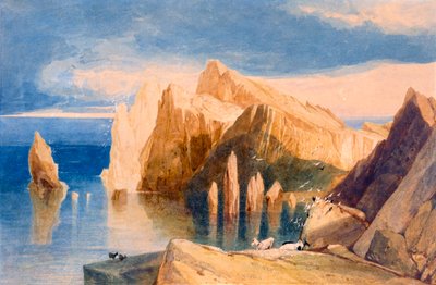 Acantilados en el lado noreste de Point Lorenzo, Madeira, c. 1800-1840 de John Sell Cotman