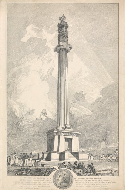 Columna en Yarmouth en memoria de Lord Nelson de John Sell Cotman