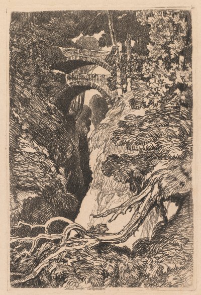 Puente del diablo, Cardiganshire de John Sell Cotman